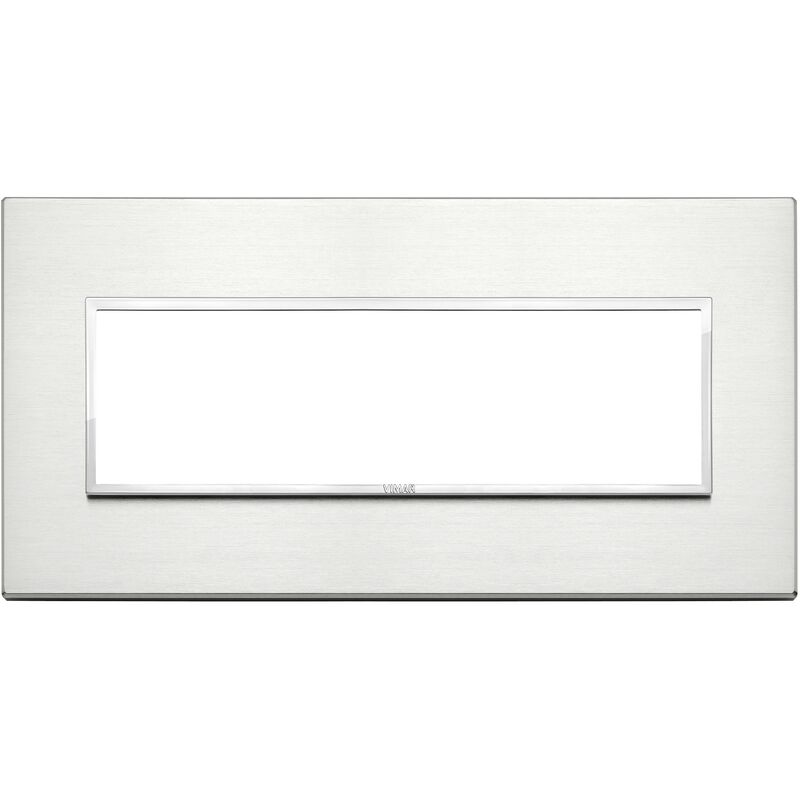 foto del prodotto placca vimar eikon evo 7 moduli alluminio brillante 21657.01