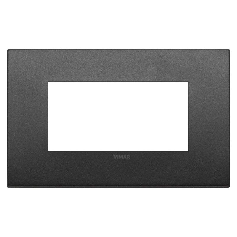 foto del prodotto placca vimar fit 4 moduli grafite matt 19954.01