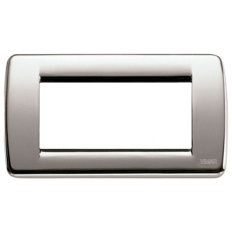 foto del prodotto placca vimar idea rondo 4 moduli nichel spazzolato 16754.34