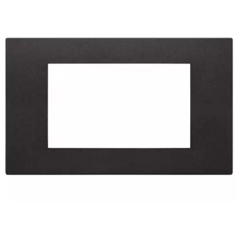 foto del prodotto placca vimar linea 4 moduli nero 30654.02