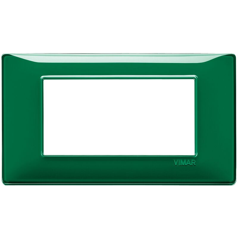 foto del prodotto placca vimar plana 4 moduli reflex smeraldo in tecnopolimero 14654.47