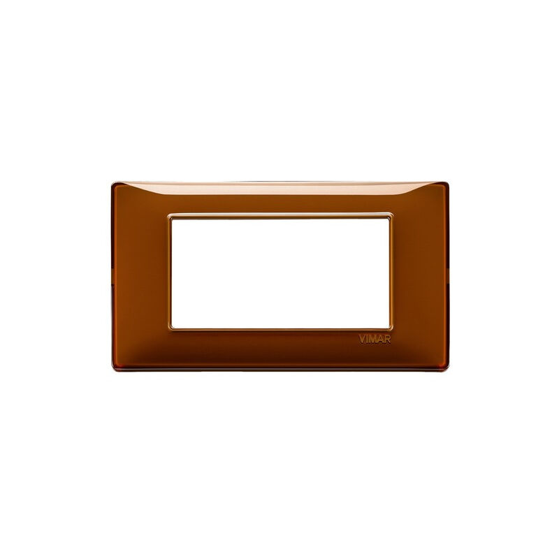 foto del prodotto placca vimar plana 4 moduli reflex tabacco 14654.49