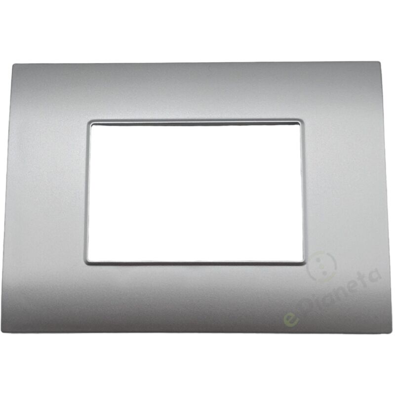 foto del prodotto placche 3 4 7 posti moduli per supporti compatibili con vimar ark t09 4 posti silver