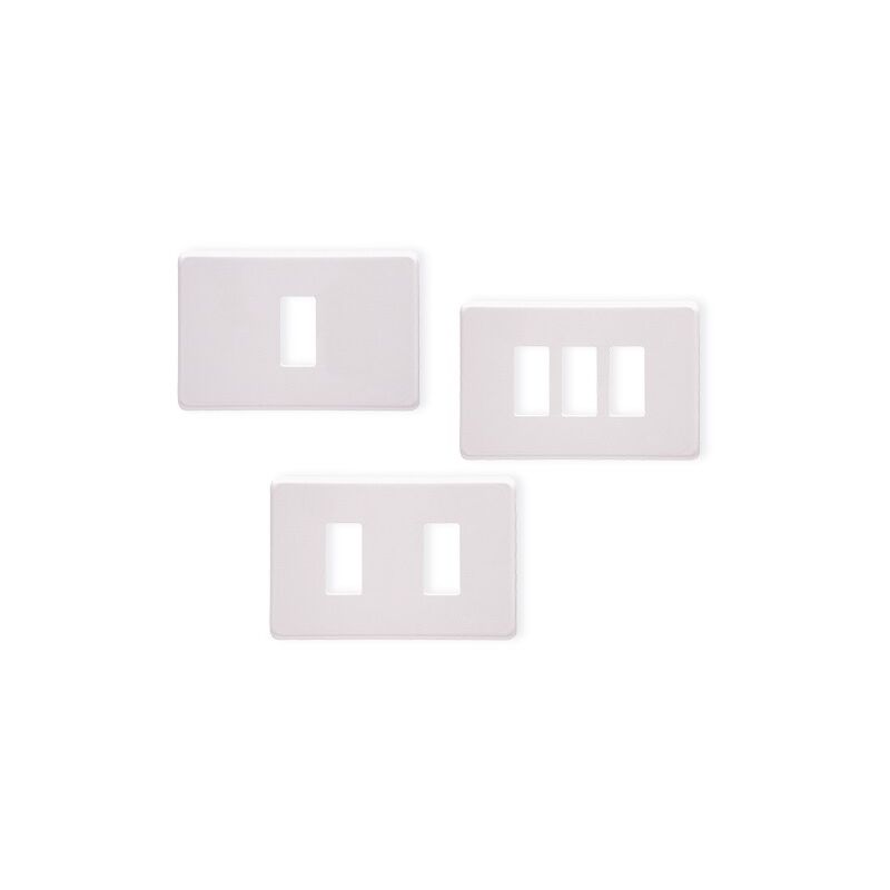 foto del prodotto placche abs scatto bianche da 1 posto art.890 confezione pz 12