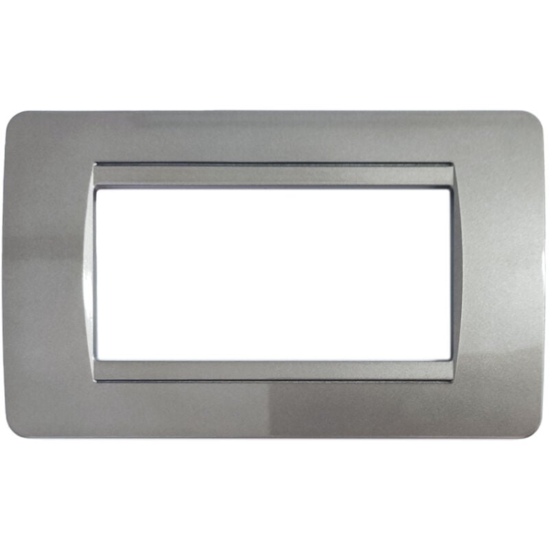 foto del prodotto placche classic 504 4m tecnopolimero titanio compatibile bticino matix sd68004-07