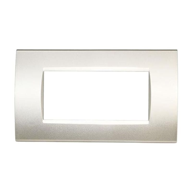 foto del prodotto placche compatibili bticino living light placca 3 4 7 moduli per supporti ln4703 t04 4 posti grigio chiaro