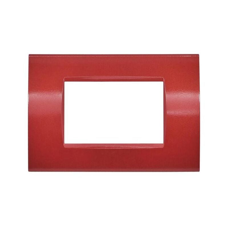 foto del prodotto placche compatibili bticino living light placca 3 4 7 moduli per supporti ln4703 t15 3 posti rosso corallo