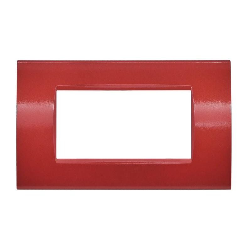 foto del prodotto placche compatibili bticino living light placca 3 4 7 moduli per supporti ln4703 t15 4 posti rosso corallo