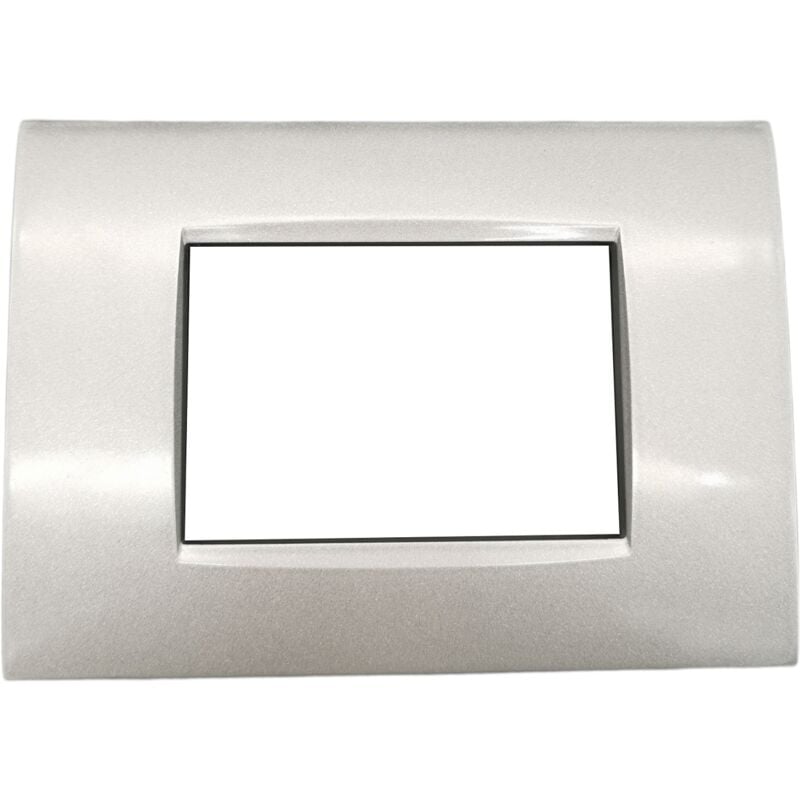 foto del prodotto placche compatibili bticino livinglight air placca quadra per supporti ln4703c 4 posti - silver tech t03