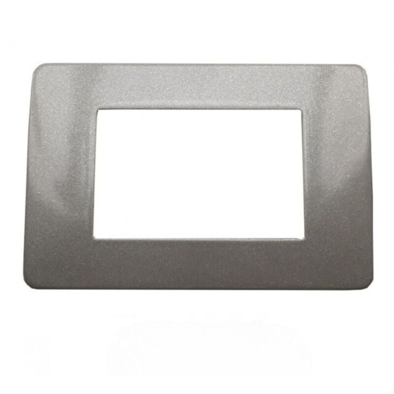foto del prodotto placche compatibili bticino matix metallo 3 4 6 posti vari colori moduli placca t25 3 posti grigio
