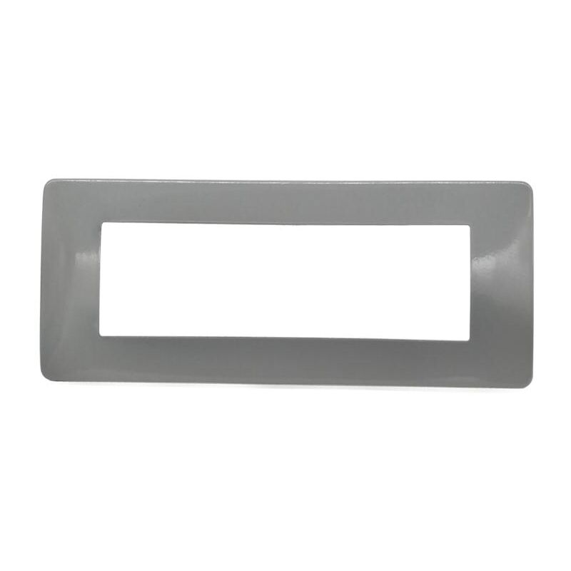foto del prodotto placche compatibili bticino matix metallo 3 4 6 posti vari colori moduli placca t25 6 posti grigio