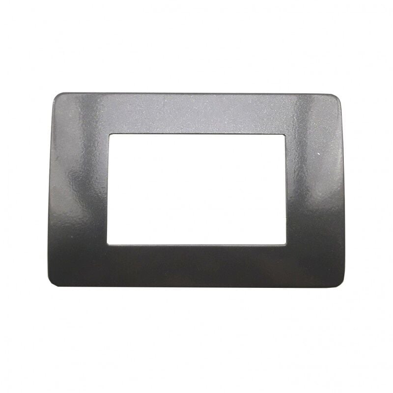foto del prodotto placche compatibili bticino matix metallo 3 4 6 posti vari colori moduli placca t26 - 3 posti - grigio cenere
