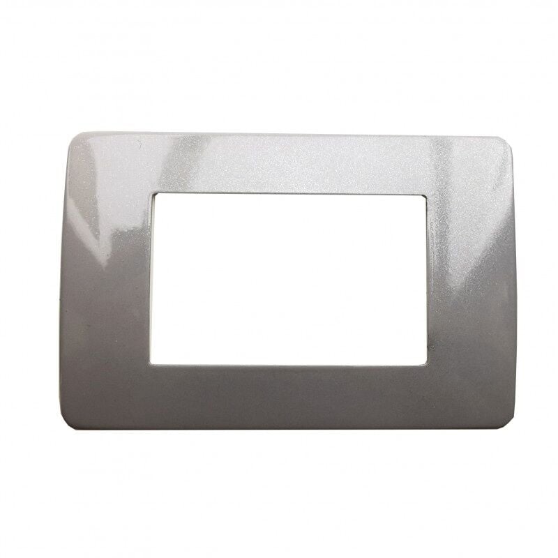 foto del prodotto placche compatibili bticino matix metallo 3 4 6 posti vari colori moduli placca t29 - 6 posti - grigio chiaro