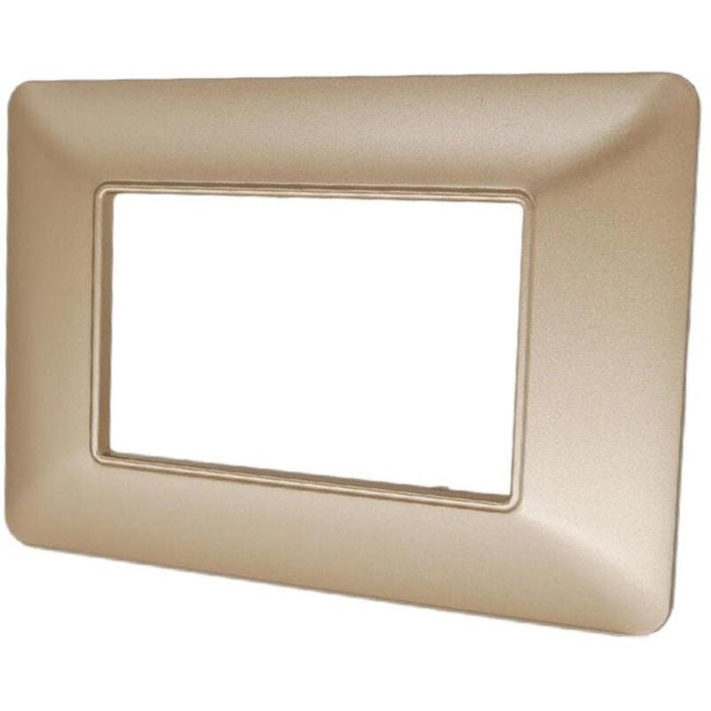 foto del prodotto placchetta per interruttore a 3 posti sabbia cassetta 503 compatibile con btcino matix supporto cover