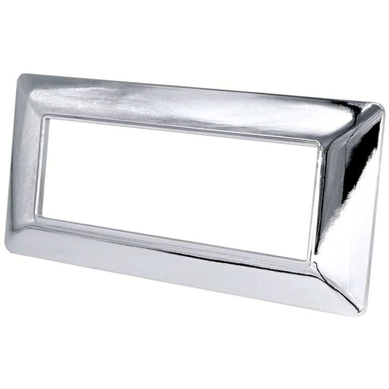 foto del prodotto placchetta per interruttore a 7 posti argento cassetta 507 compatibile con btcino matix supporto cover