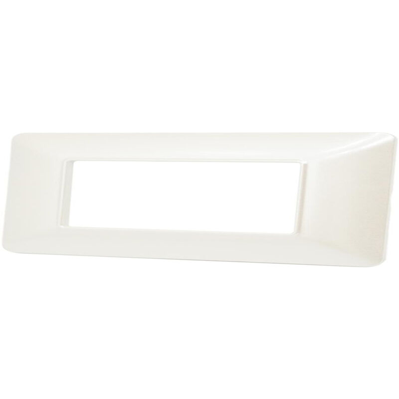 foto del prodotto placchetta per interruttore a 7 posti bianco perla cassetta 507 compatibile con btcino matix supporto cover