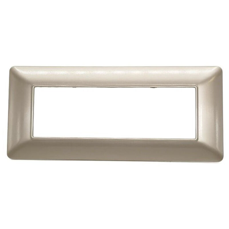 foto del prodotto placchetta per interruttore a 7 posti champagne cassetta 507 compatibile con btcino matix supporto cover
