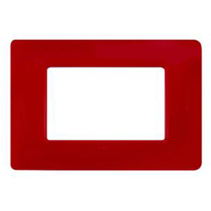foto del prodotto placchetta placca 4moduli rossa compatibile matix copri placchetta c8804 red