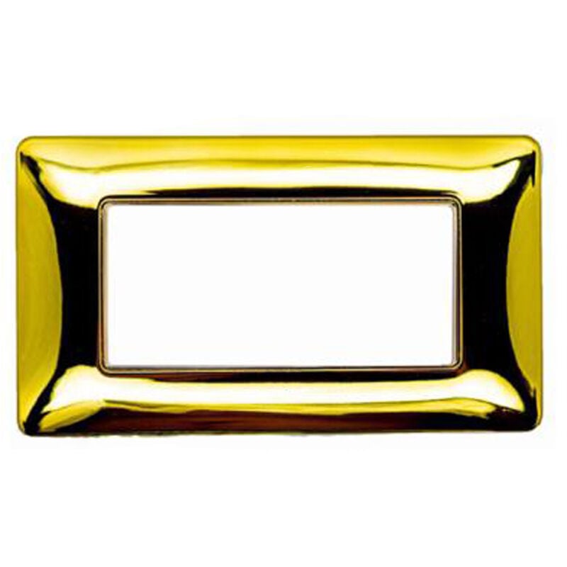 foto del prodotto placchetta placca oro lucido 4moduli compatibilie matix copripresa c8804 sgld