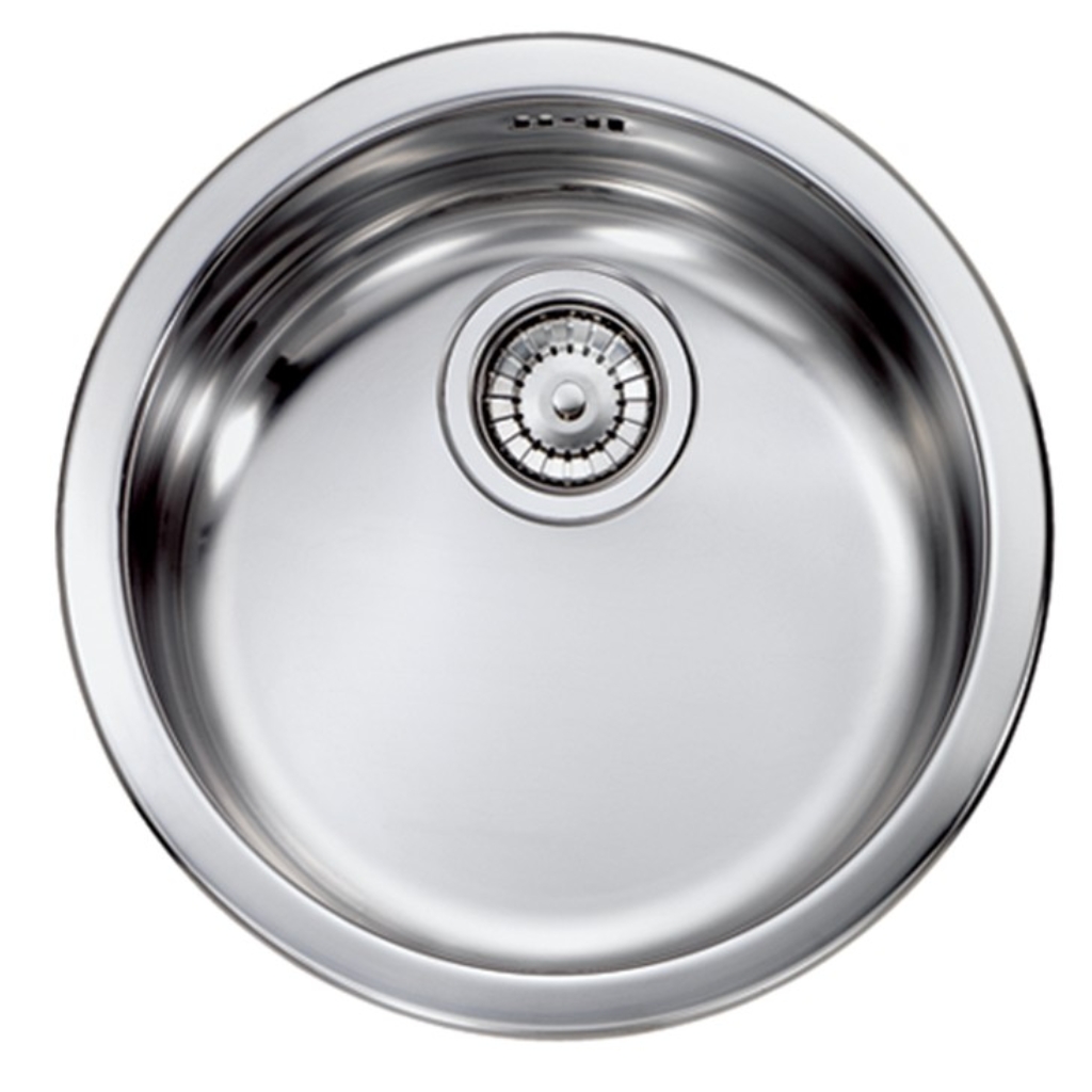 foto del prodotto plados telma lisp000431s vintage lavello rotondo 43.5 cm 1 vasca inox