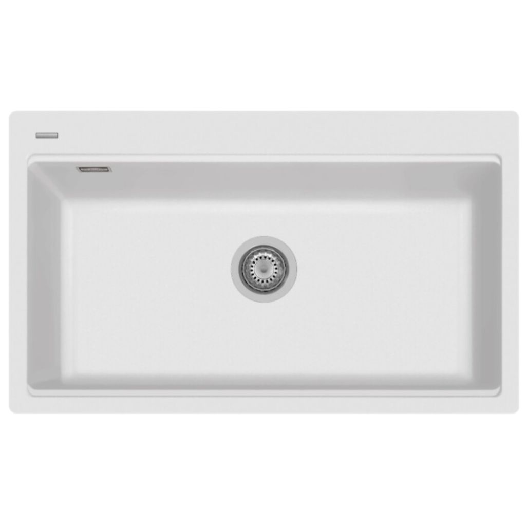 foto del prodotto plados telma lx8610 ug 58 microultragranit lux lavello 1 vasca cm. 86 x 51 bianco latte