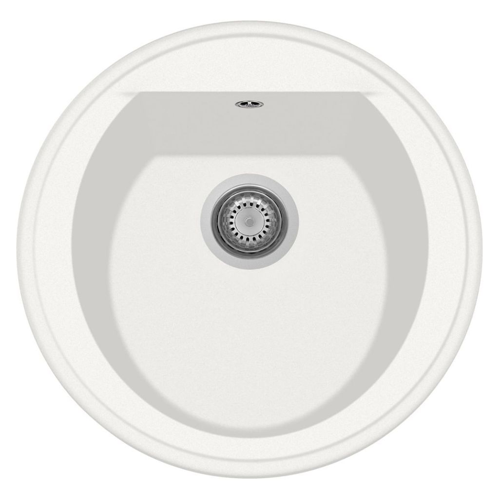 foto del prodotto plados telma nk05110 ug 98 microultragranit harmony lavello tondo 1 vasca cm. 51 bianco