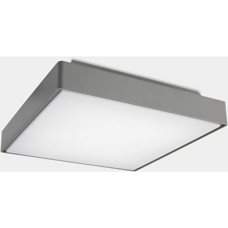 foto del prodotto plafone ip66 kossel direct 400mm led 19w bianco caldo 3000k on off grigio 1172l