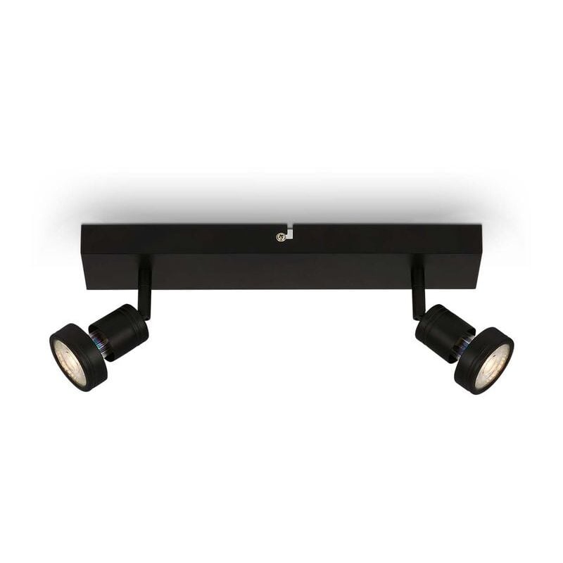 foto del prodotto plafoneiera a led lampada da soffitto spot orientabili 5 w 2xgu10 nero briloner