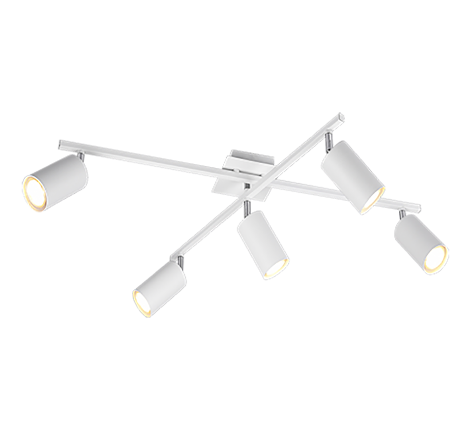 foto del prodotto plafoniera 2 barre orientabili, metallo, bianco, l 77 cm, marley
