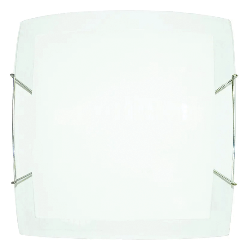 foto del prodotto plafoniera 2xe27 ganci filo acciaio vetro lastra bianco-trasparente e-energy elisa