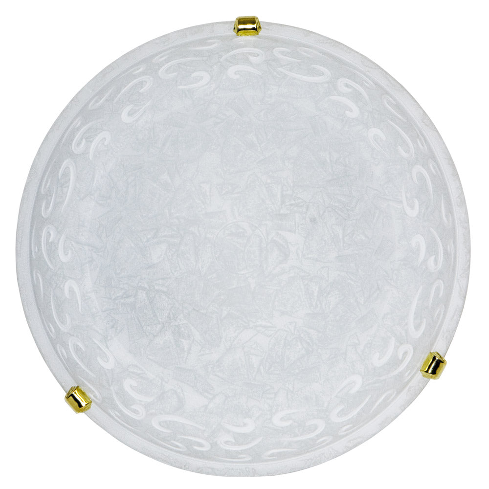 foto del prodotto plafoniera 2xe27 ganci oro vetro screpolato bianco e energy asia
