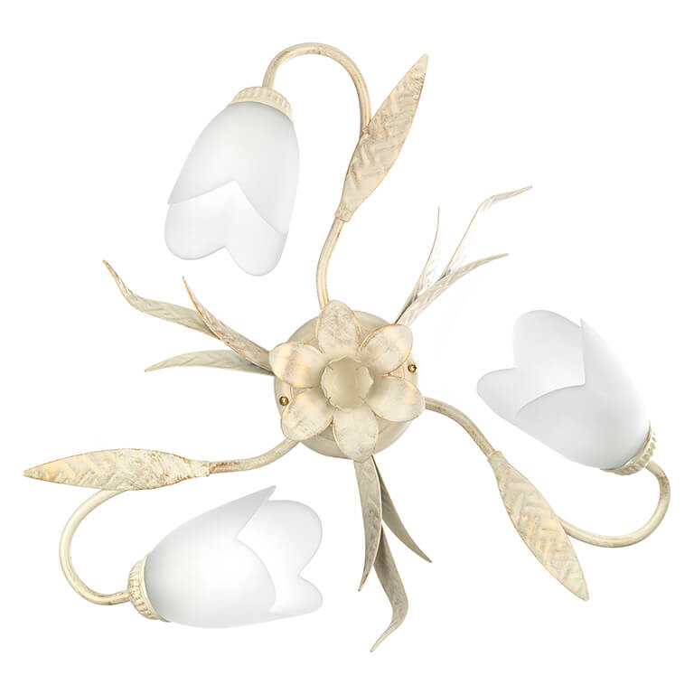 foto del prodotto plafoniera 3 luci doppio giro avorio