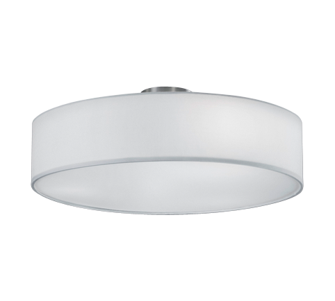 foto del prodotto plafoniera 3 luci, tessuto, bianco, 50x17x50 cm, hotel