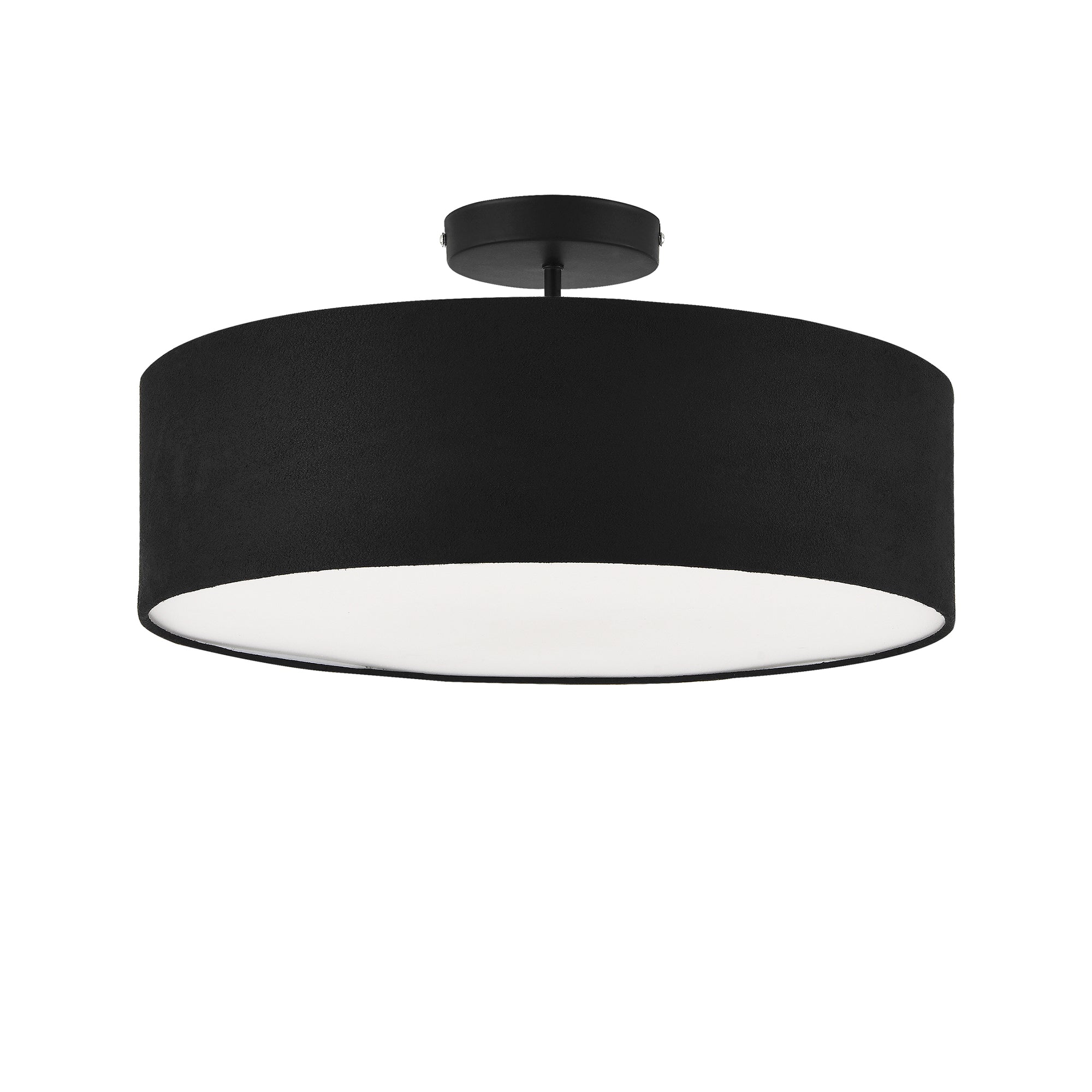 foto del prodotto plafoniera 3 x e27 diametro 45 cm bianco nero 03 0007606