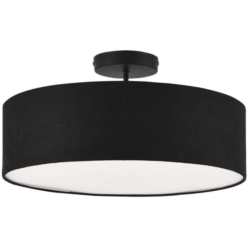 foto del prodotto plafoniera 3 x e27 diametro 45 cm bianco nero 030007606