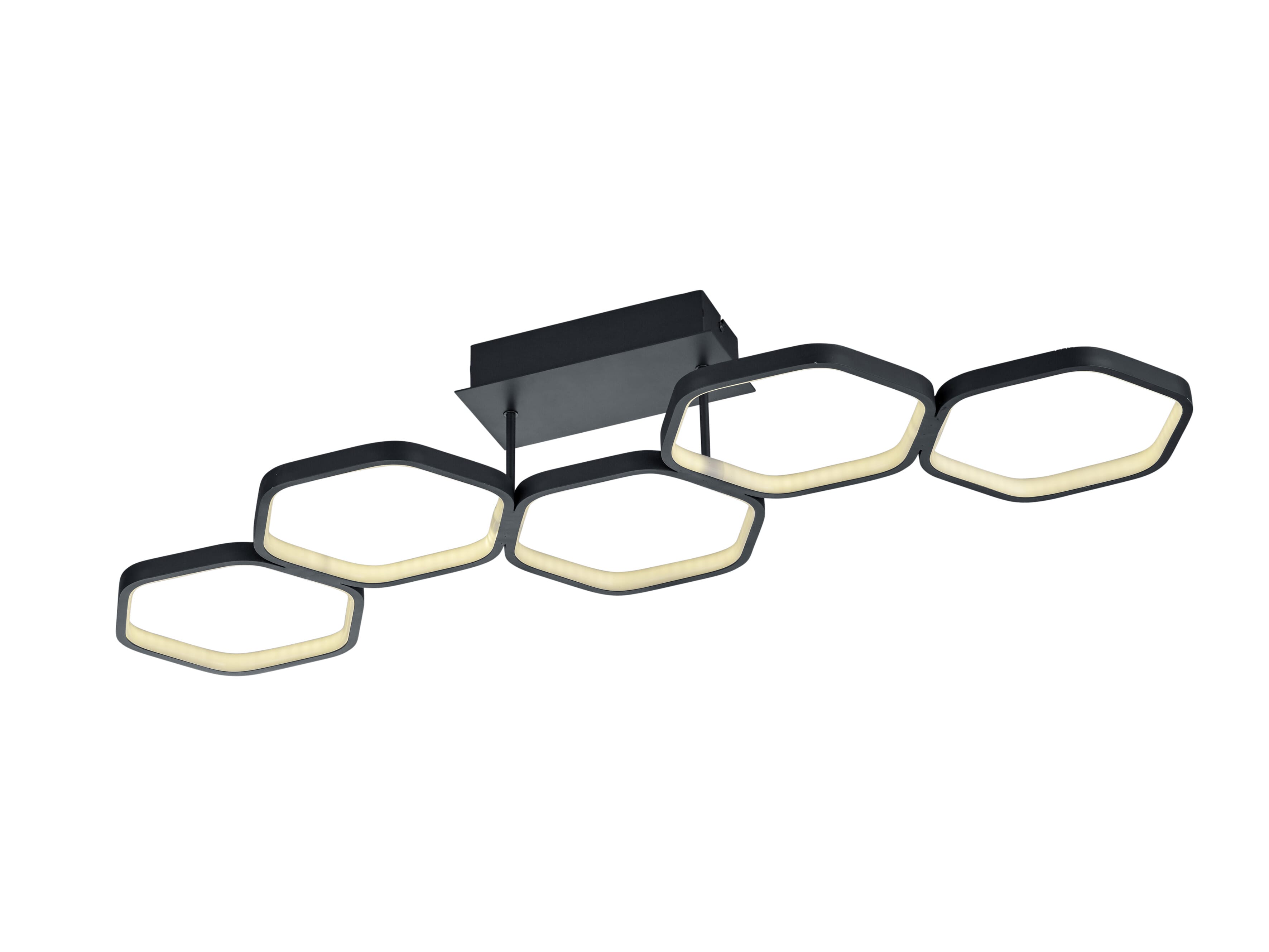 foto del prodotto plafoniera 5 esagoni led augusta antracite