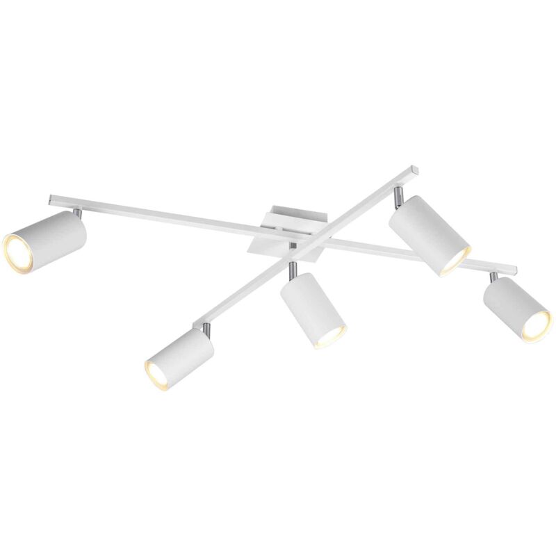foto del prodotto plafoniera 5 luci, metallo, bianco, l77 cm, marley