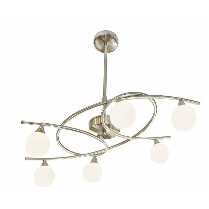 foto del prodotto plafoniera 6 luci lotto nickel satinato cr 046 2195 6 053