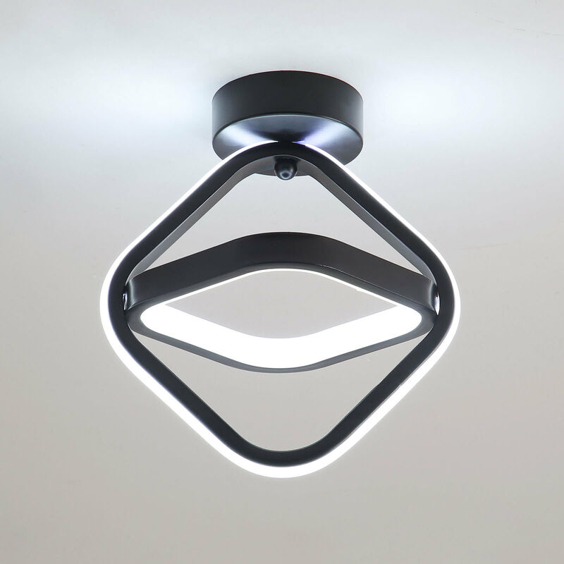 foto del prodotto plafoniera a led 21w, luce singola geometrica in metallo per soggiorno, camera da letto, corridoio, luce bianca 6000k comely