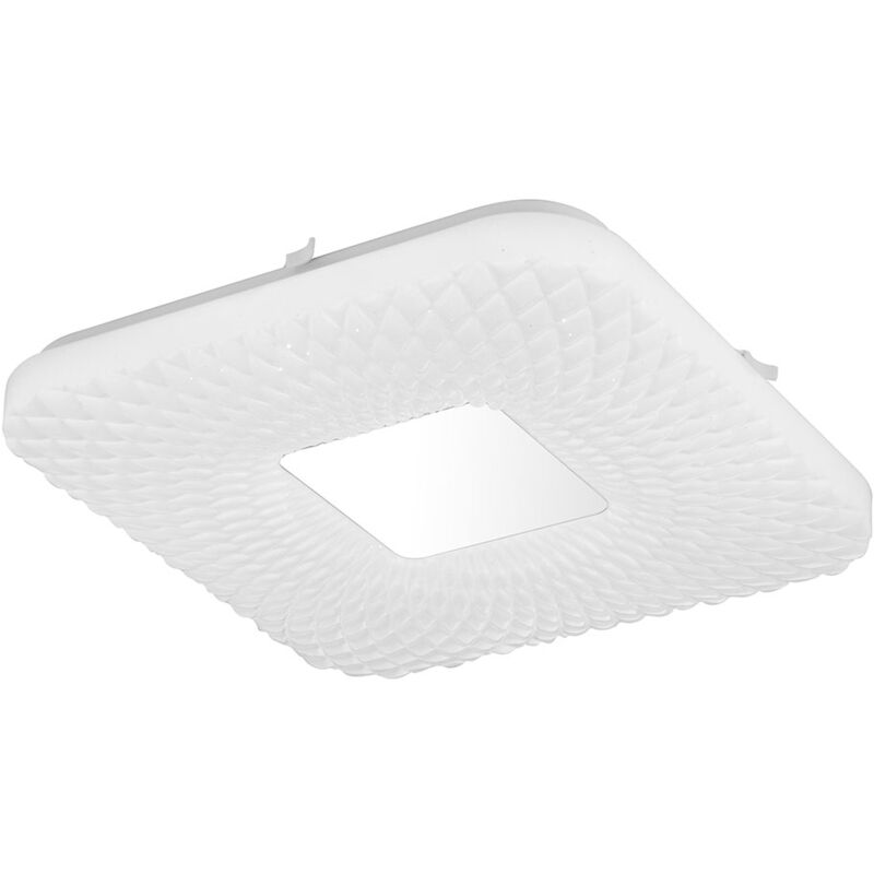 foto del prodotto plafoniera a led cromata opale faretto lampada bianca illuminazione soggiorno quadrato globo 41343 18