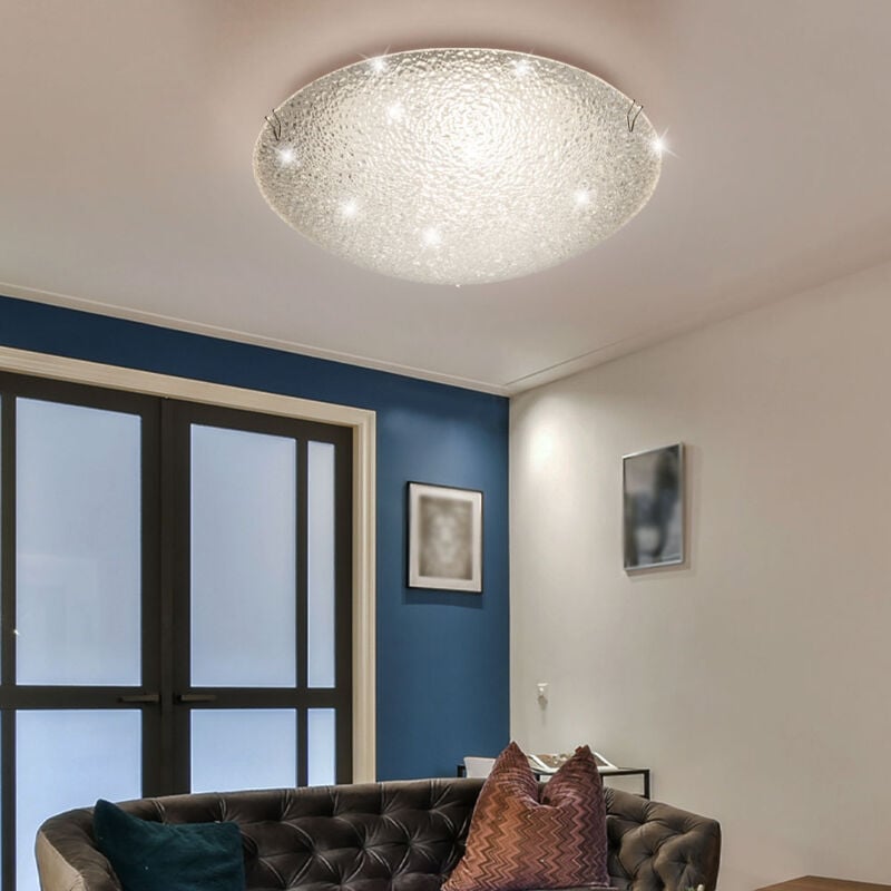foto del prodotto plafoniera a led, cromo, vetro satinato, 25 cm, tria i