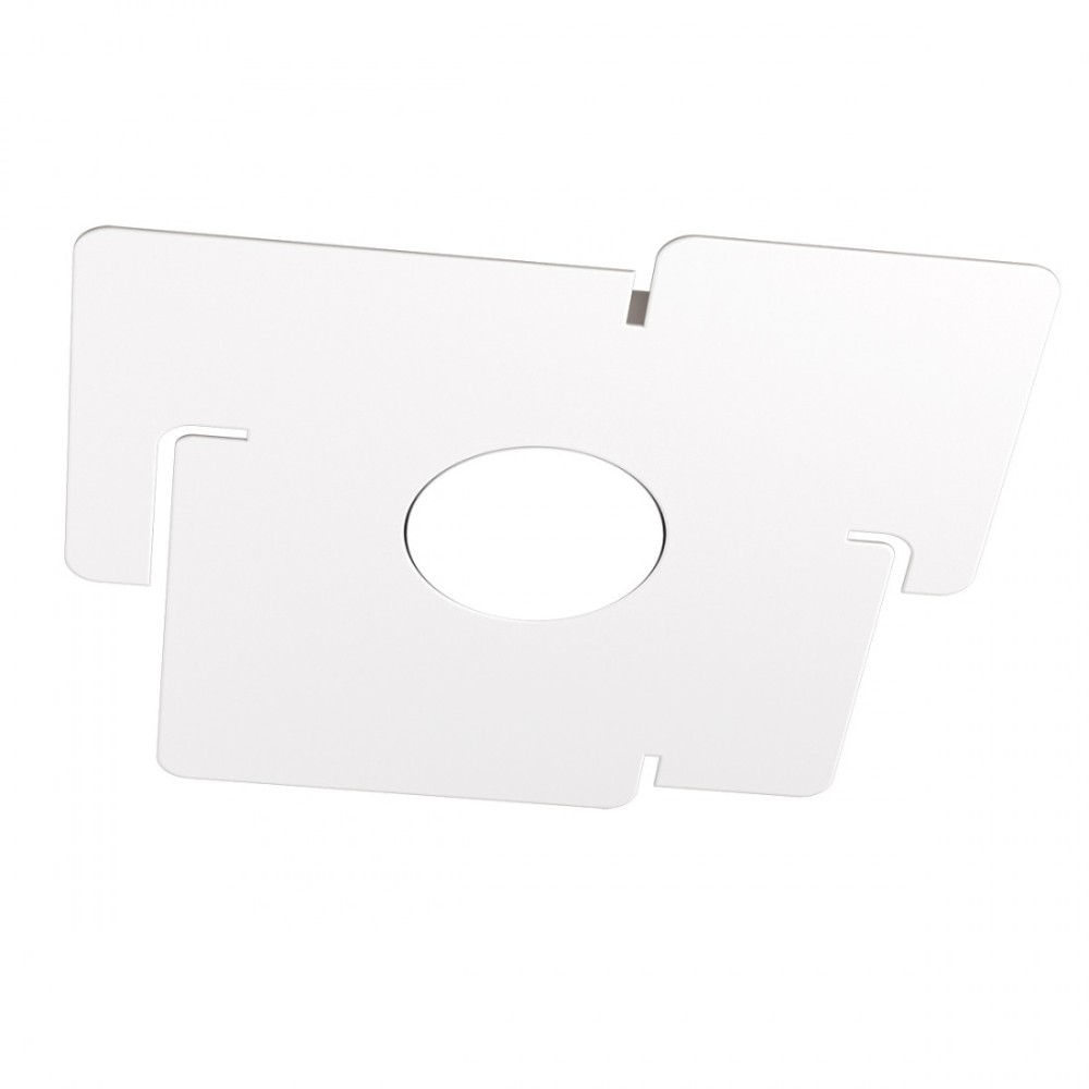 foto del prodotto plafoniera a led echo top light in metallo bianco quadrata con attacco lampadina gx53