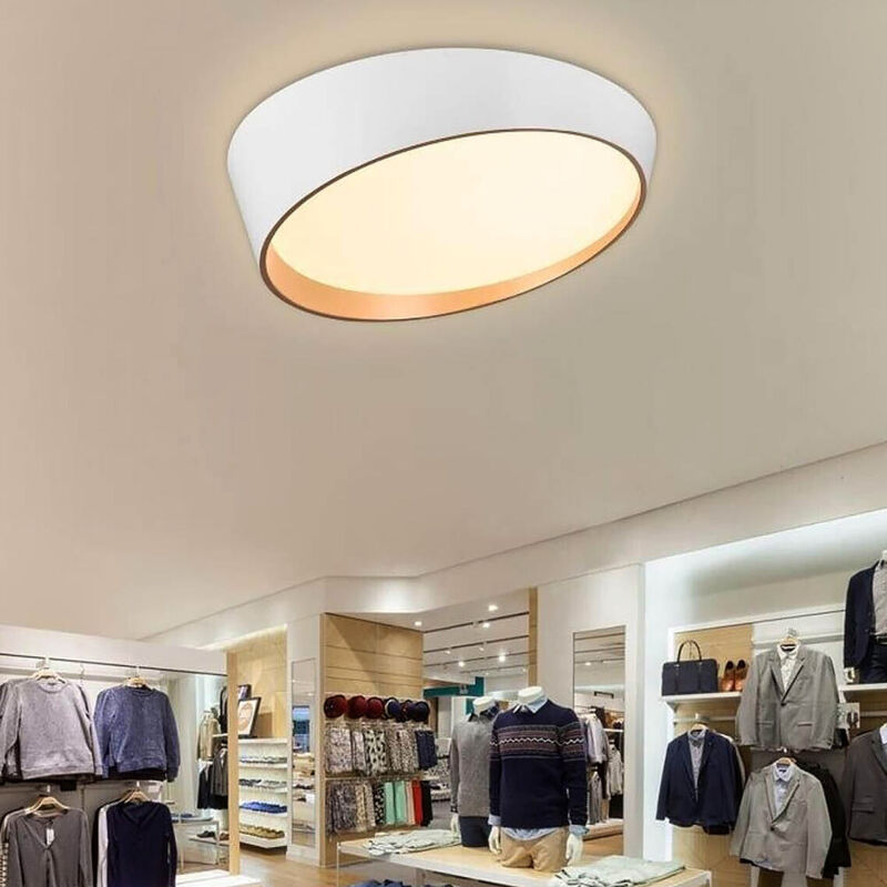 foto del prodotto plafoniera a led lampada rotonda da soffitto stile moderna luce 3680 lm potenza da 46w a luce calda 3000k