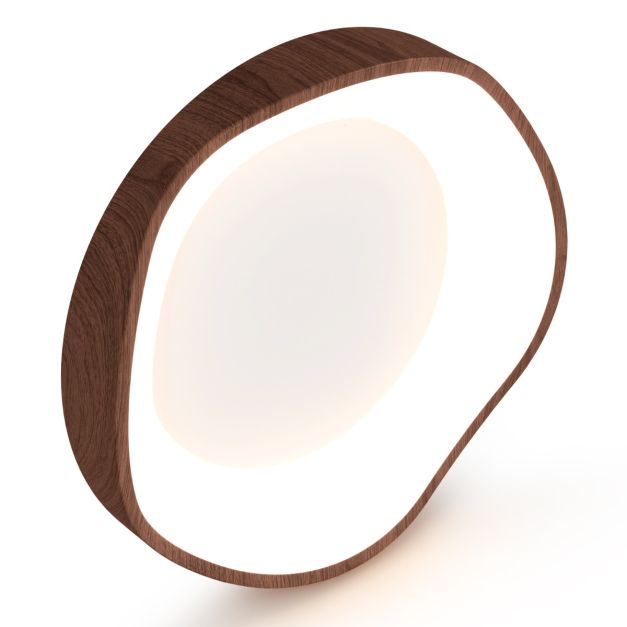 foto del prodotto plafoniera a led moderna 24 watt con motivo in legno struttura in metallo illuminazione a led lampadario 3000 k plafoniera a led marrone chiaro caldo