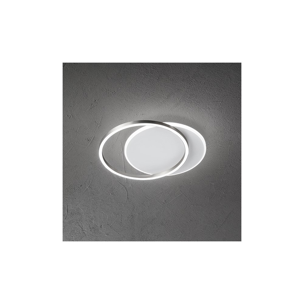 foto del prodotto plafoniera a led orbit bianco e grigio 43w perenz in alluminio