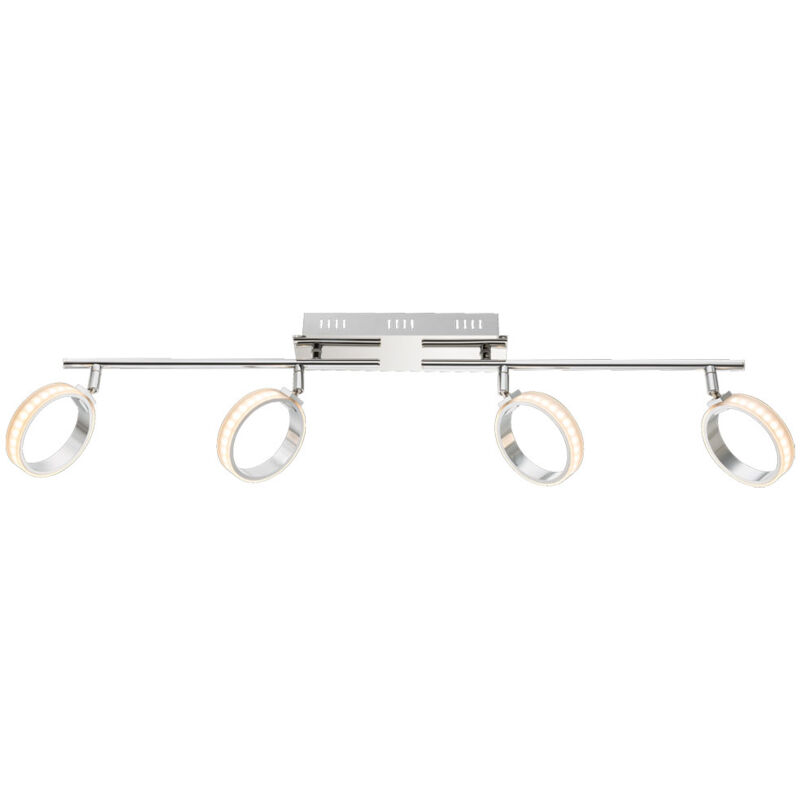 foto del prodotto plafoniera a led soggiorno alu anelli di luce faretto orientabile spot beam globo 56043 4l