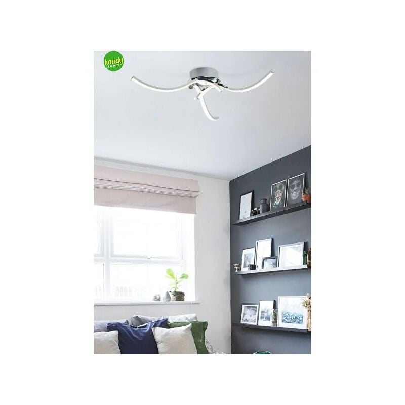 foto del prodotto plafoniera a soffitto novecento roxie 20w 60 cromo