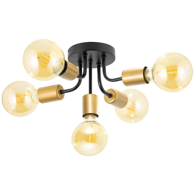 foto del prodotto plafoniera app1118 5c black gold e27