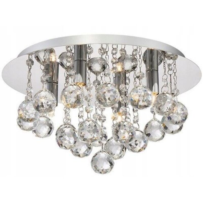 foto del prodotto plafoniera app403 c cristallo glamour 4 punti luce g9 25x25x16,5cm