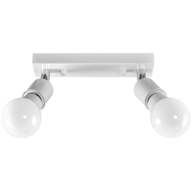 foto del prodotto plafoniera app695 2c spotlight 2 bianco 2 punti luce e27 20x7cm